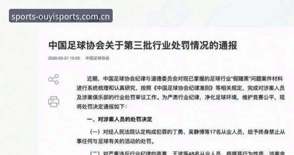 中国足球第三批禁足名单公布，背后反映了哪些深层次问题？